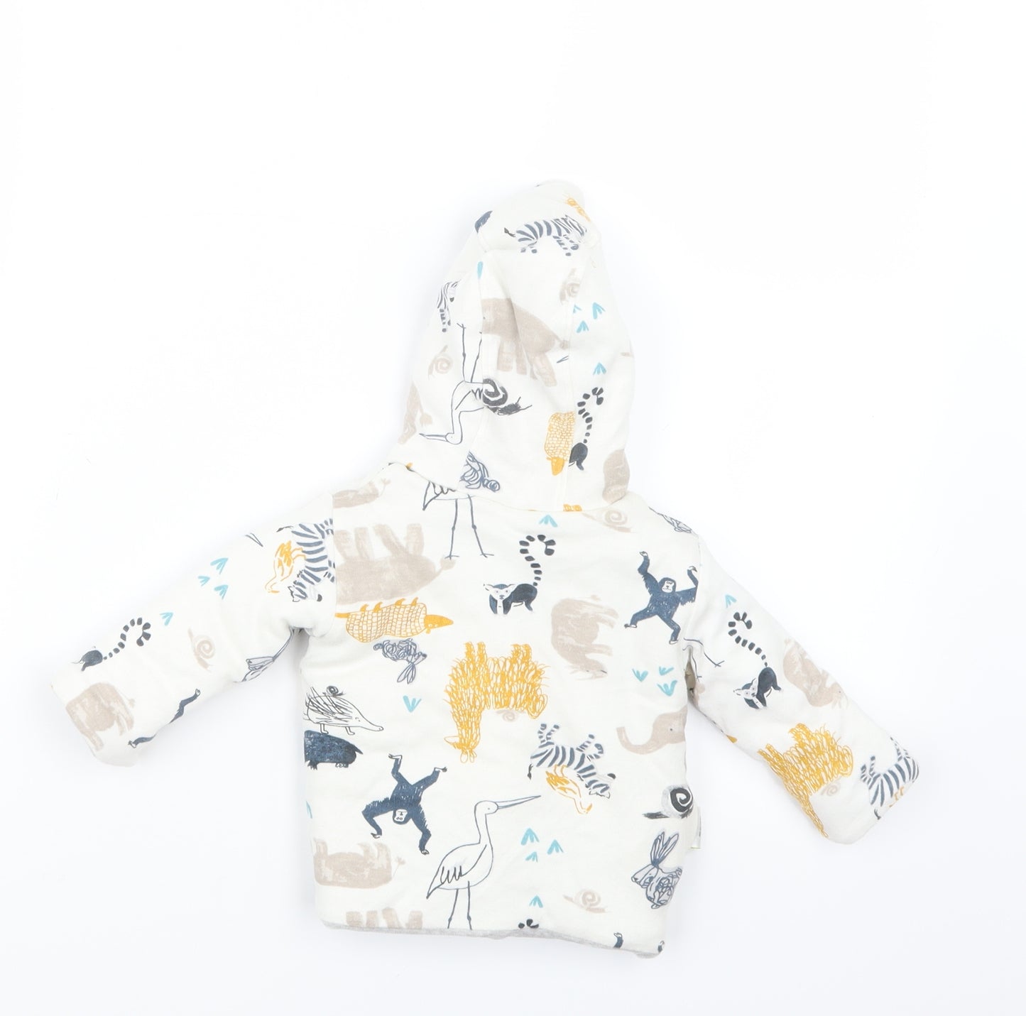 Marks and Spencer Boys White Geometric Corduroy Jacket  Size 0-3 Months
