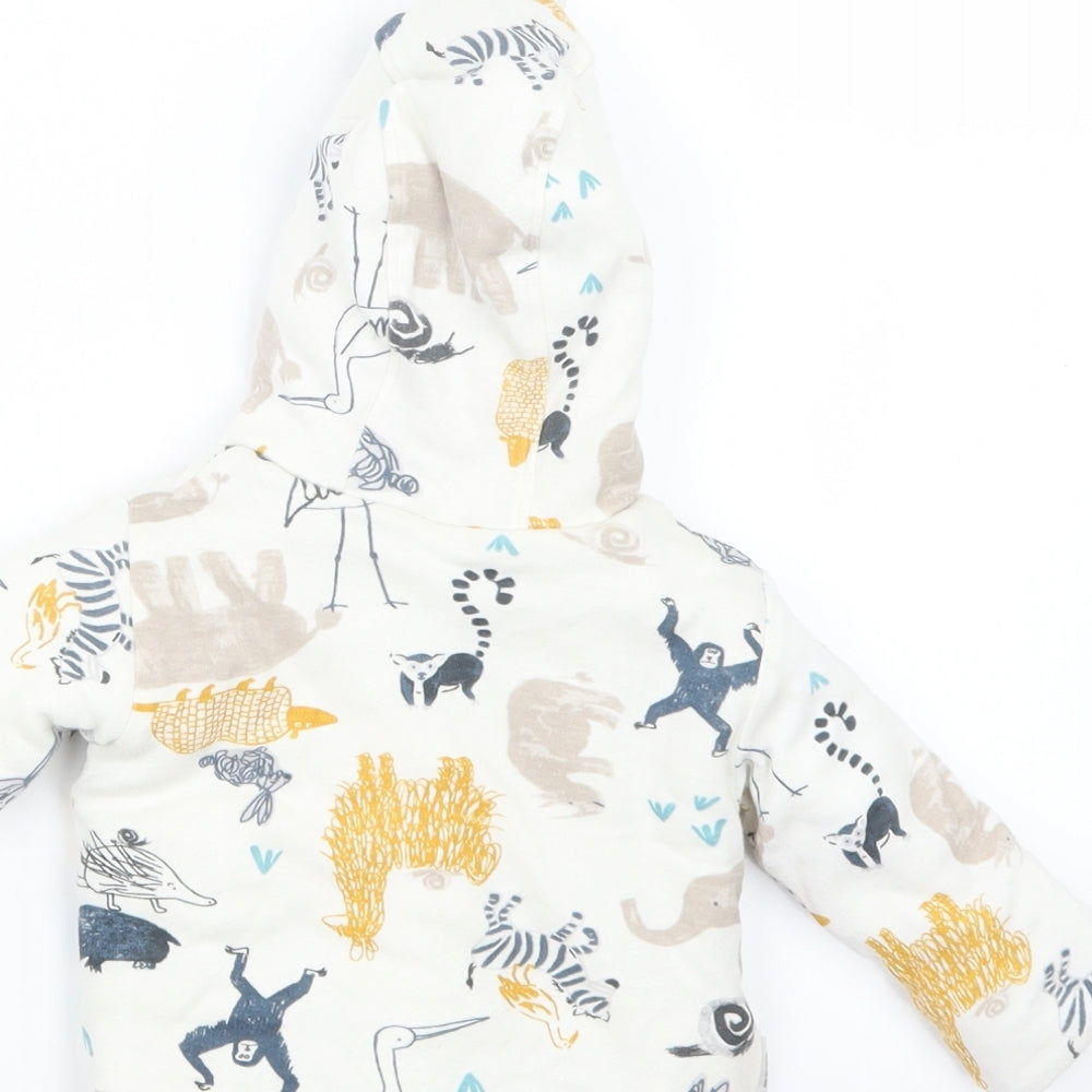 Marks and Spencer Boys White Geometric Corduroy Jacket  Size 0-3 Months