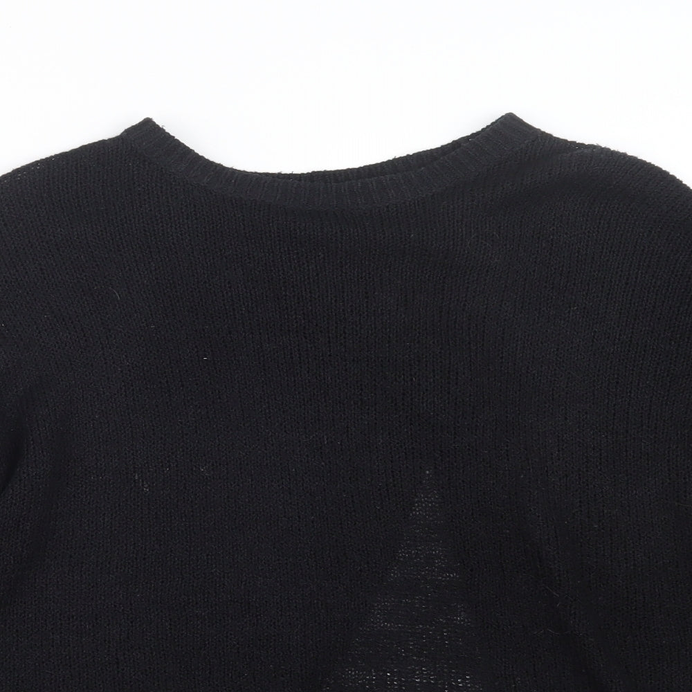 New Look Womens Black  Knit Pullover Jumper Size S