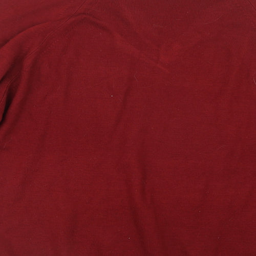 Simon Taylor Mens Red  Knit Pullover Jumper Size M