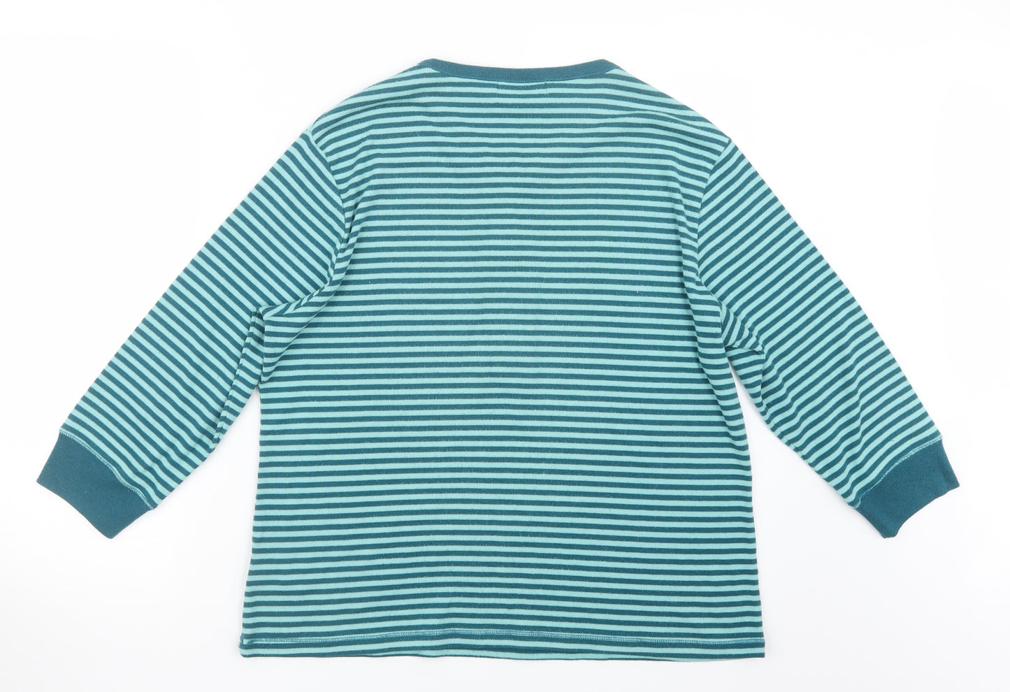 Fabrizio Womens Green Striped  Pullover Jumper Size XL