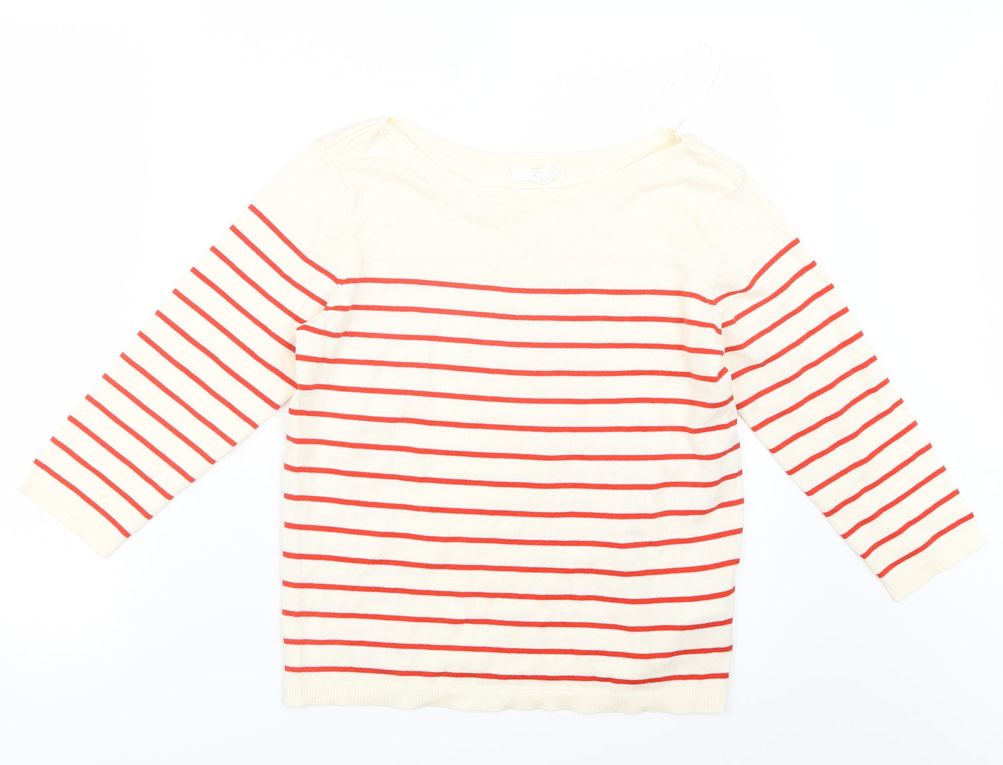 H&M Womens Red Striped Knit Pullover Jumper Size S
