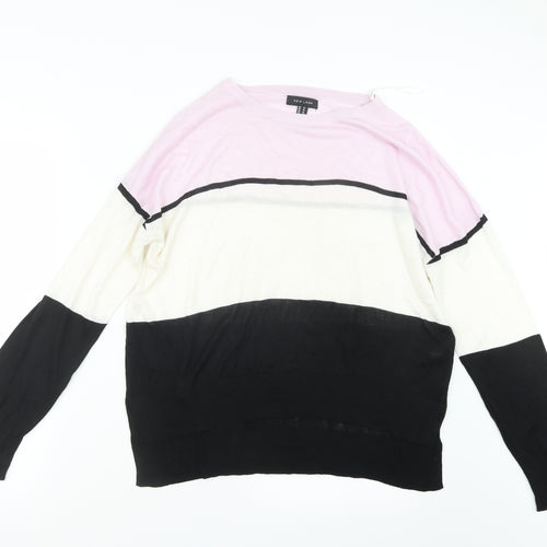 New Look Womens Black  Knit Pullover Jumper Size M
