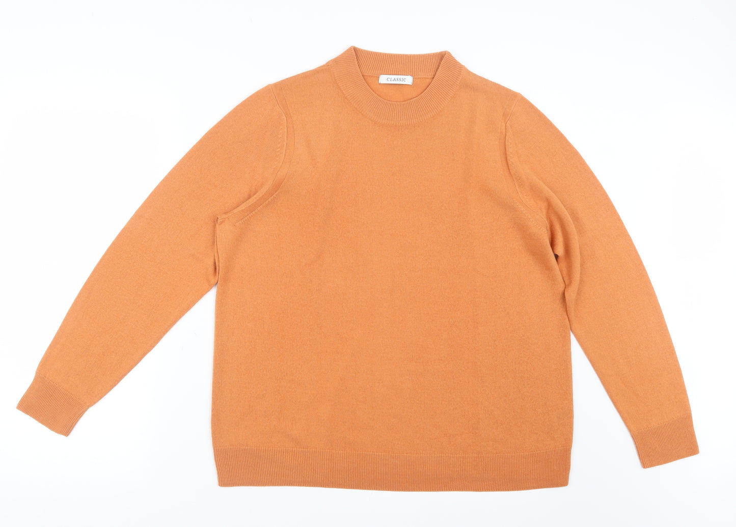 Marks and Spencer Womens Orange  Knit Pullover Jumper Size 18
