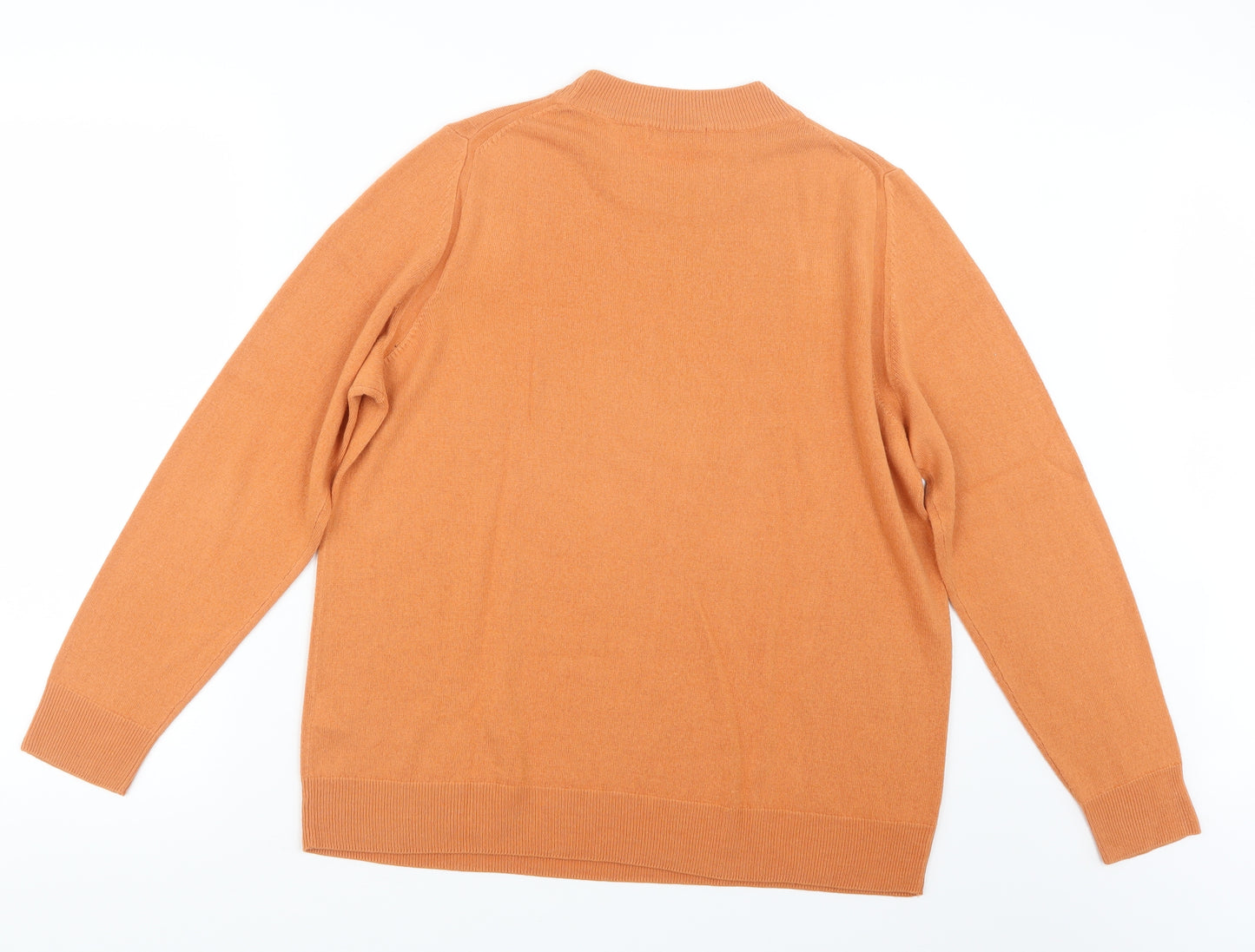 Marks and Spencer Womens Orange  Knit Pullover Jumper Size 18