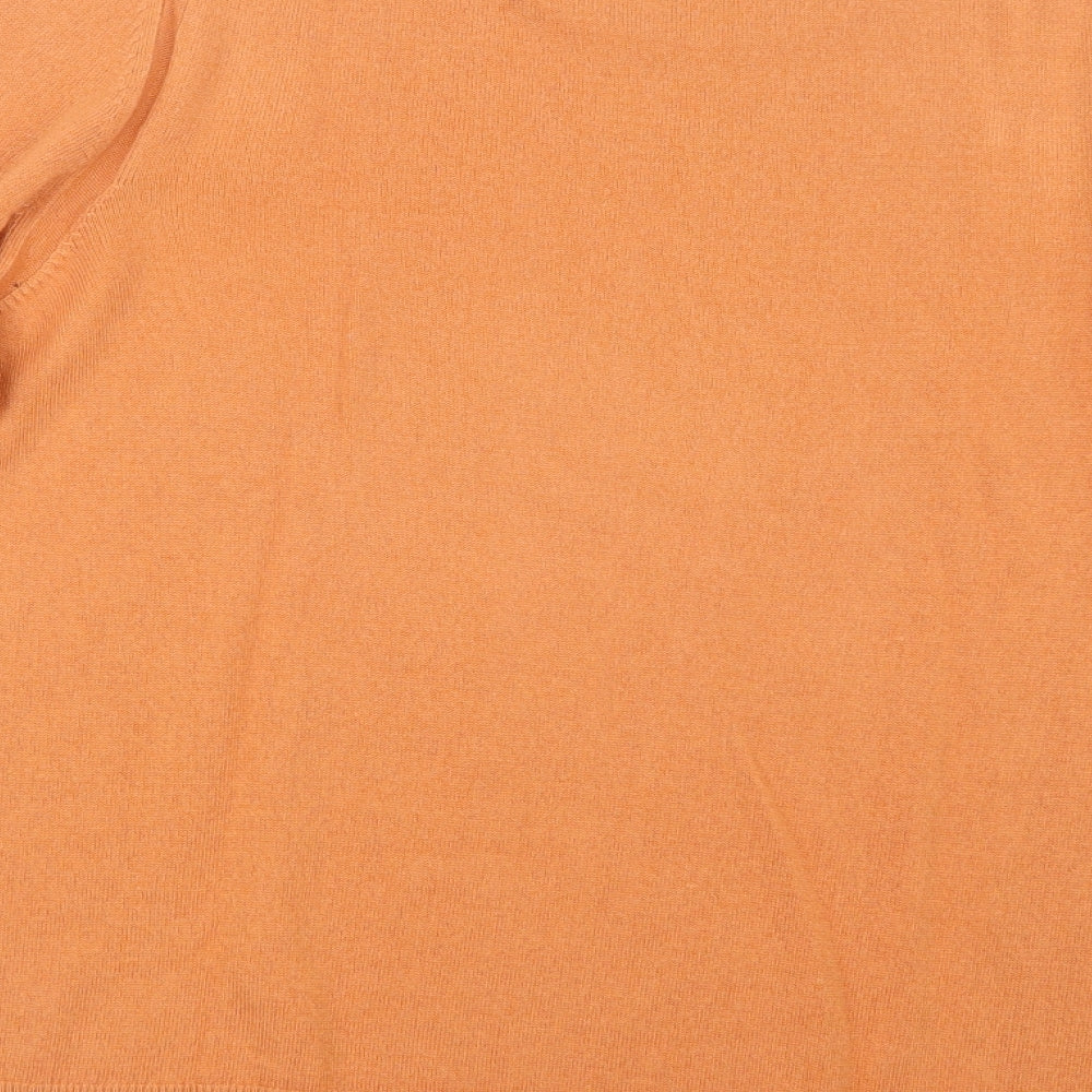 Marks and Spencer Womens Orange  Knit Pullover Jumper Size 18