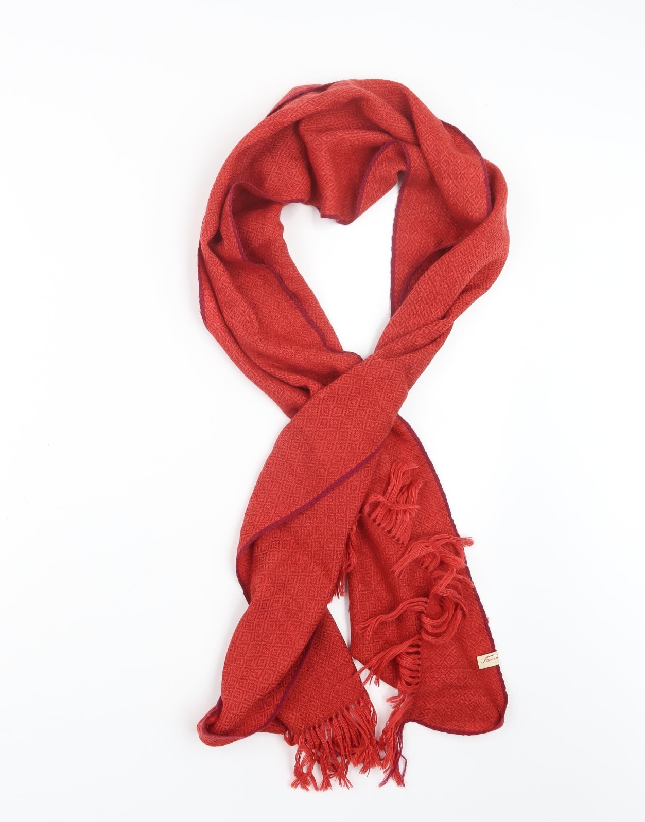 Door to the Himalayas Womens Red  Knit  Scarf