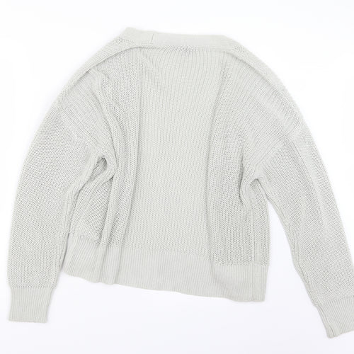 F&F Womens Grey  Knit Cardigan Jumper Size 14