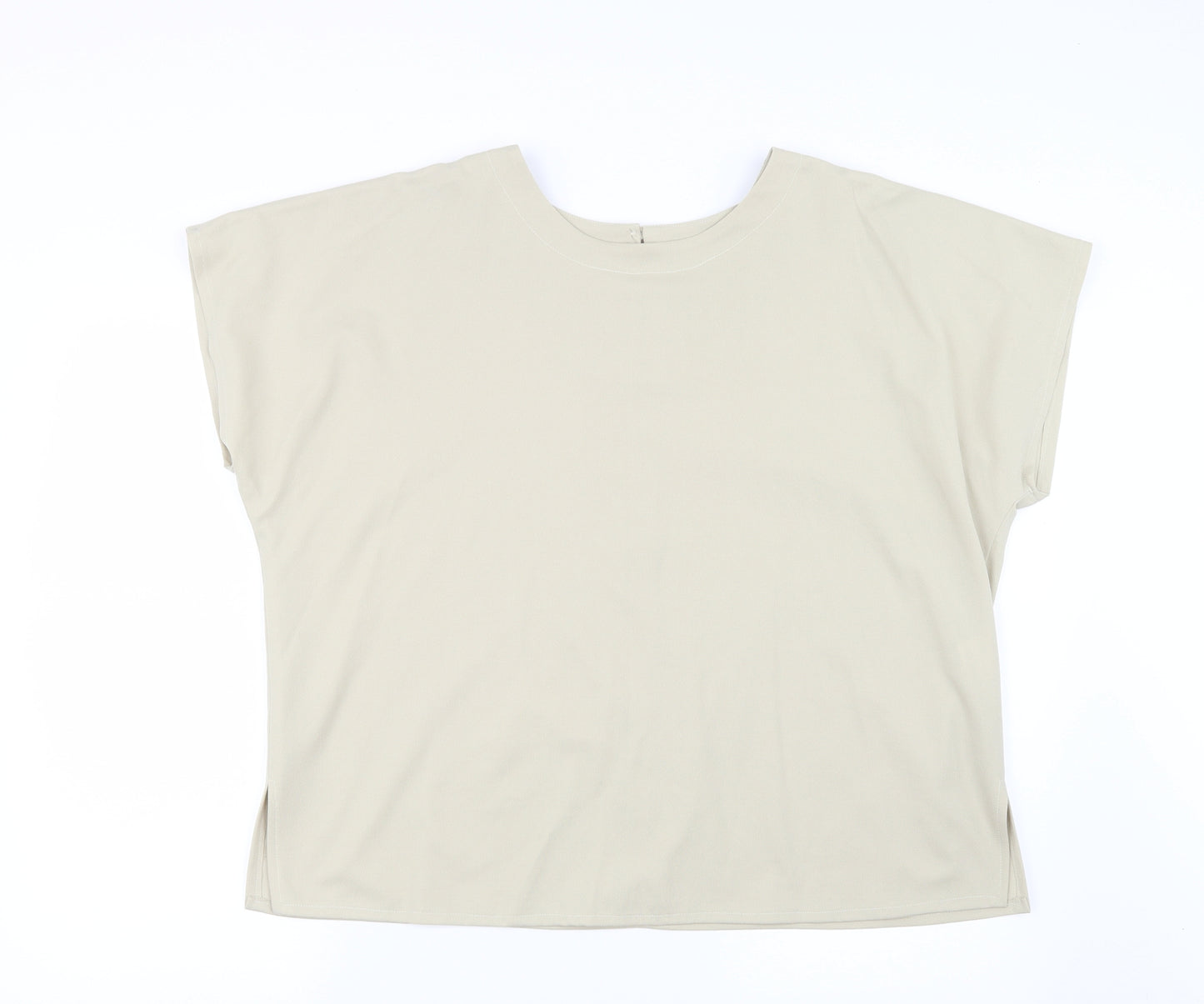 Preworn Womens Ivory   Basic T-Shirt Size 22