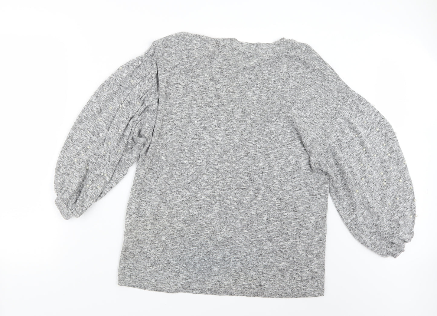 TU Womens Grey  Knit Pullover Jumper Size 12