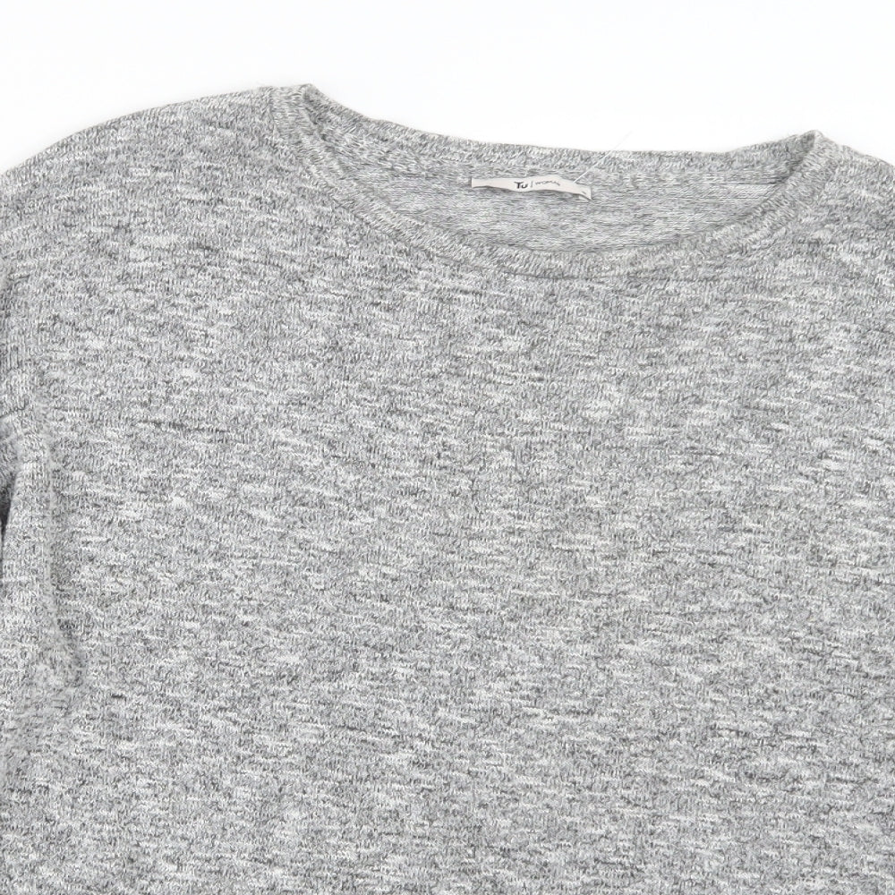 TU Womens Grey  Knit Pullover Jumper Size 12