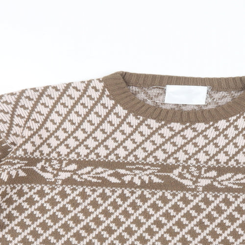 Preworn Womens Beige  Knit Pullover Jumper Size M