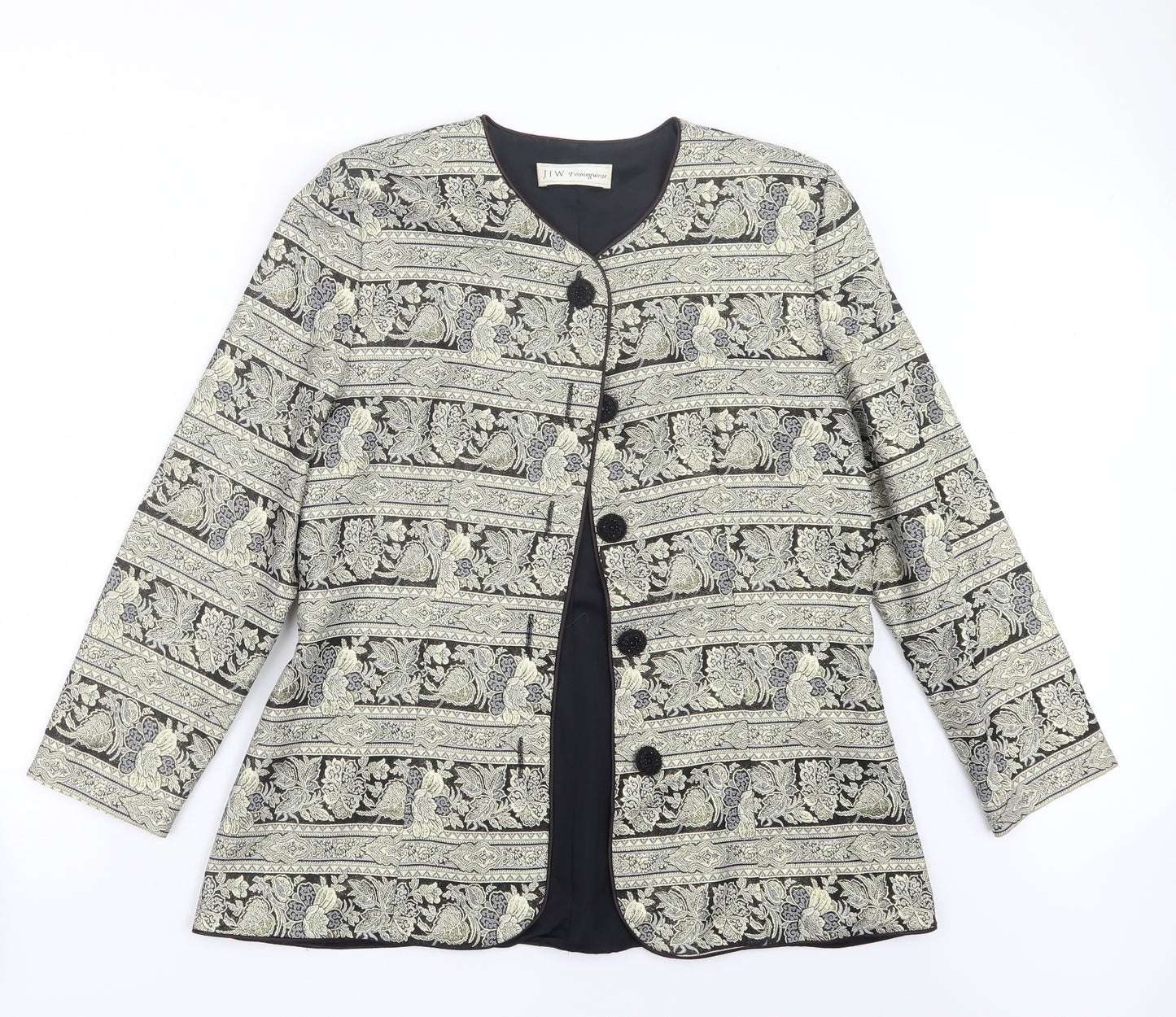 JFW Womens Gold Geometric  Jacket  Size 14