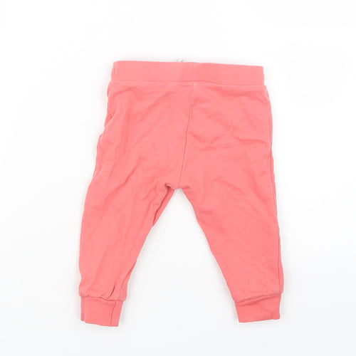 F&F Girls Pink   Jogger Trousers Size 6-9 Months