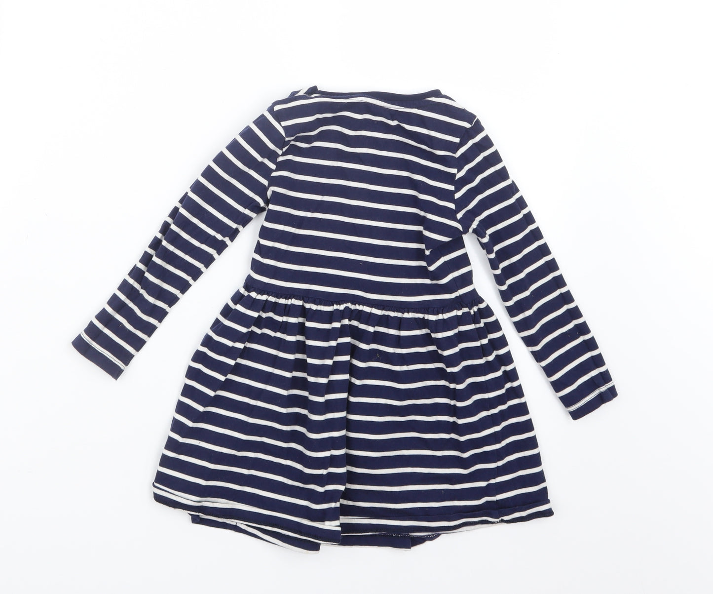 F&F Girls Blue Striped  T-Shirt Dress  Size 2-3 Years