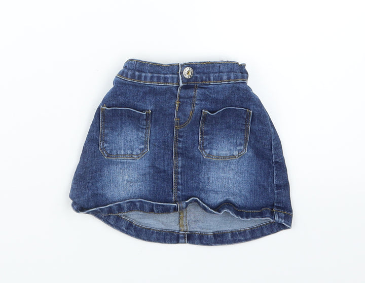 Denim 365 Girls Blue Denim A-Line Skirt Size 18-24 Months