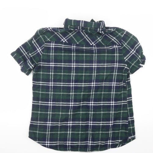 Measeor Mens Blue Check   Button-Up Size L