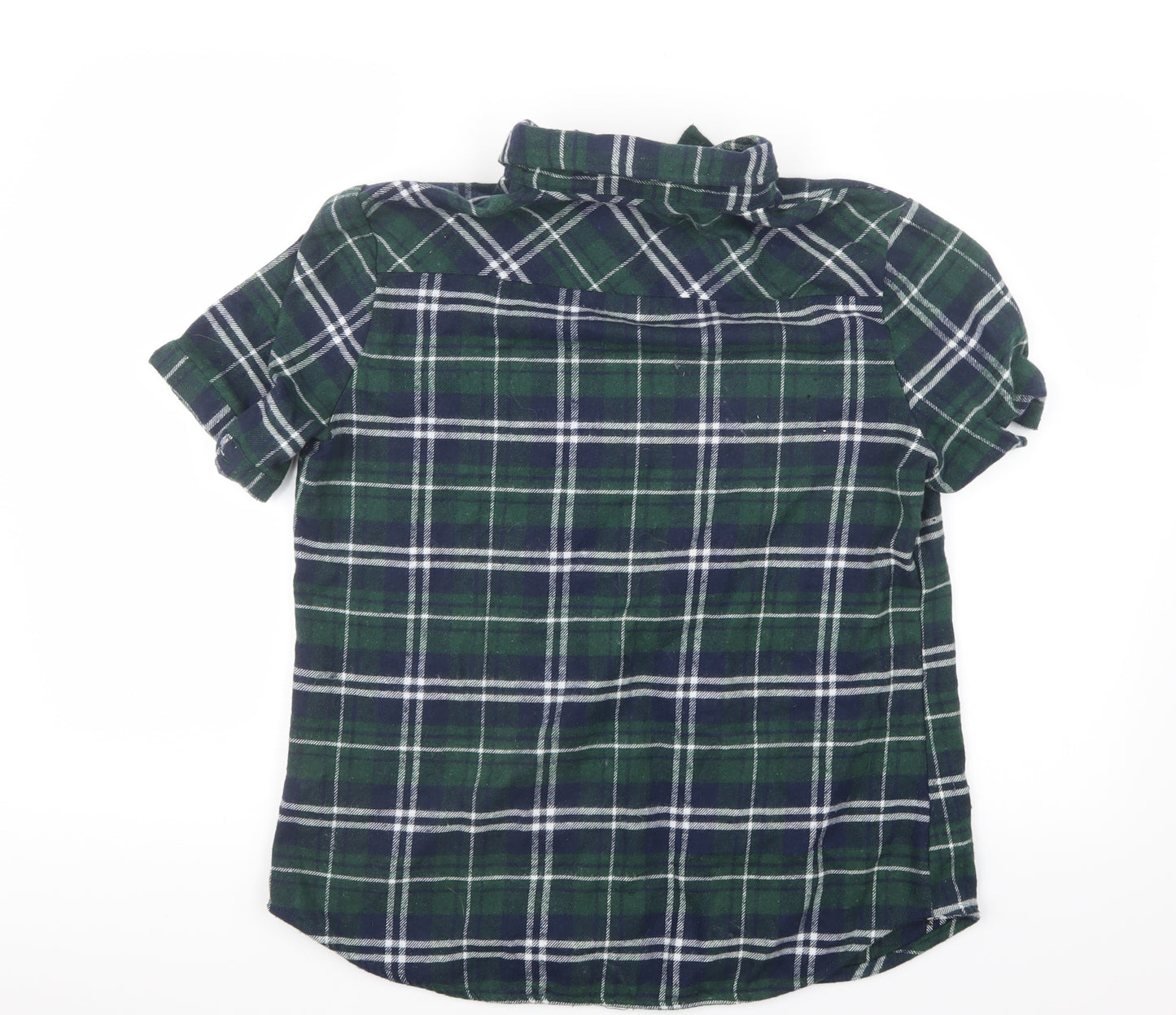 Measeor Mens Blue Check   Button-Up Size L