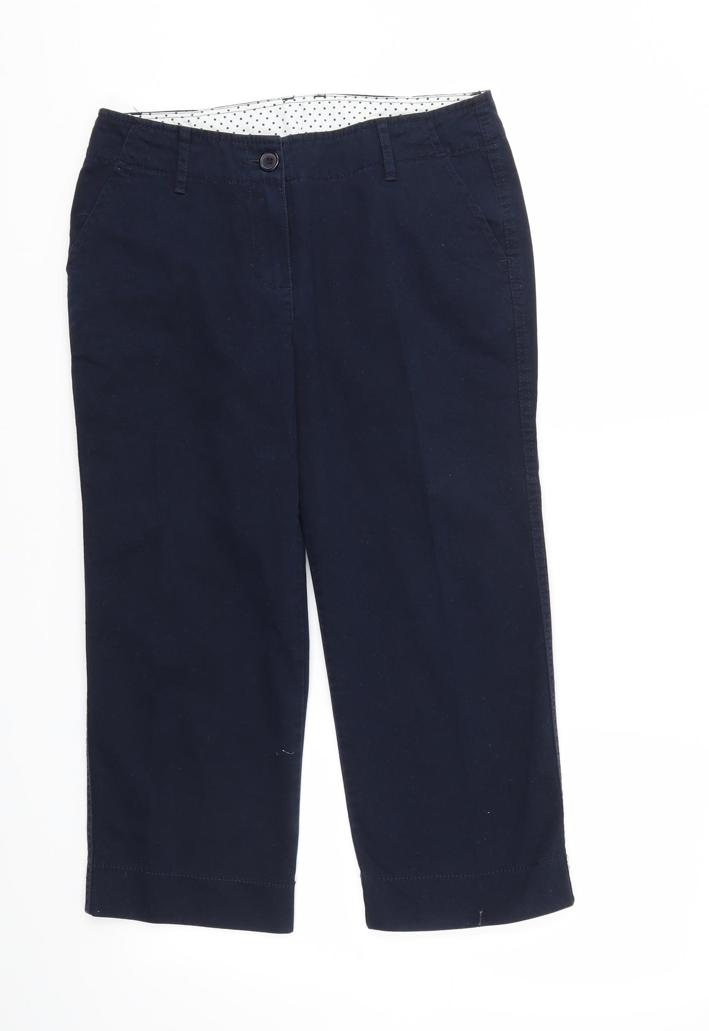 M&S Womens Blue   Capri Trousers Size 10 L21 in