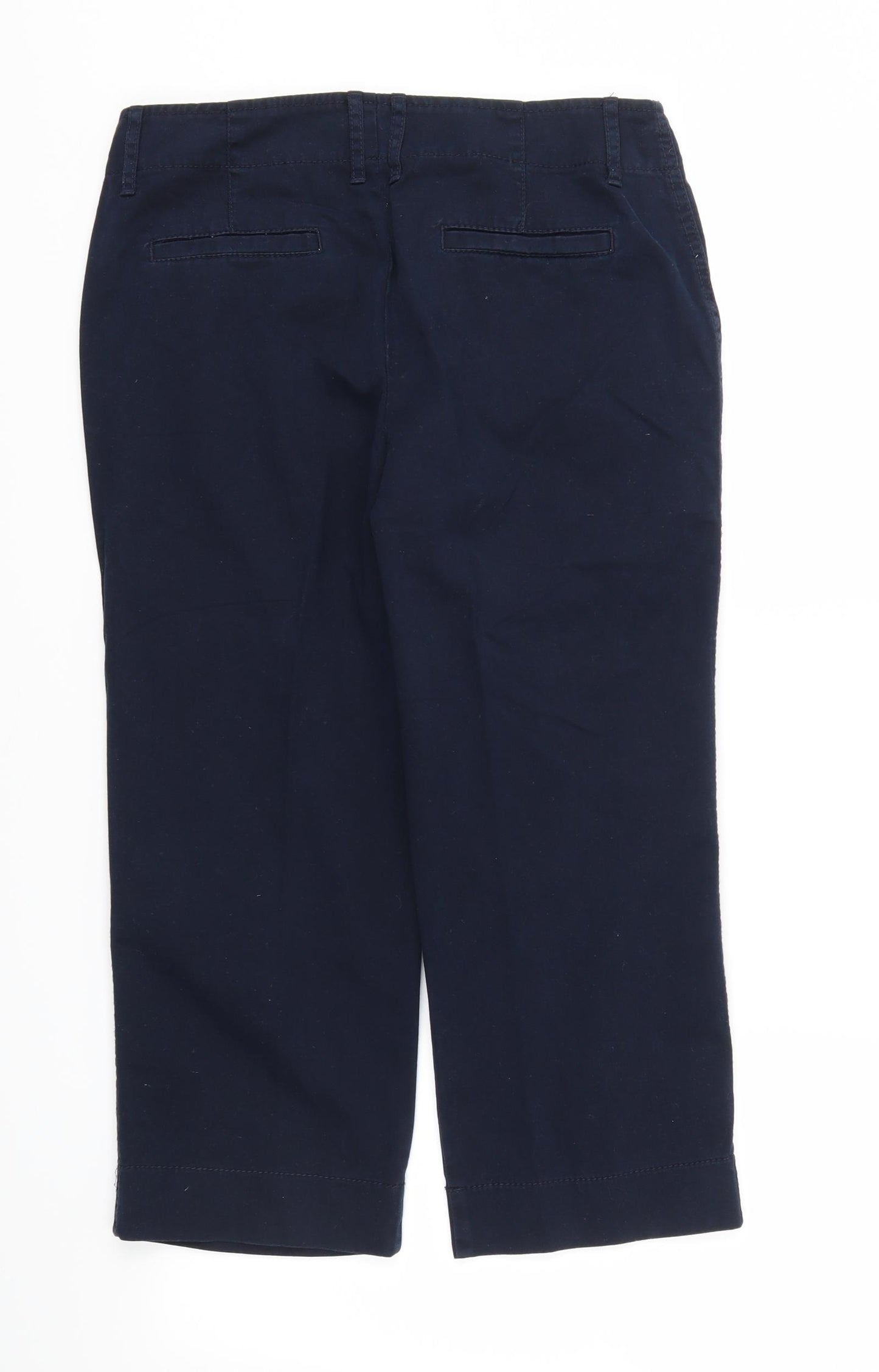 M&S Womens Blue   Capri Trousers Size 10 L21 in