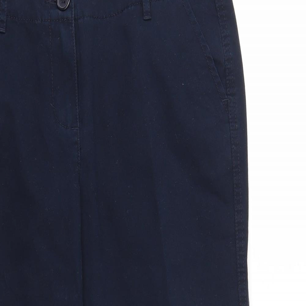 M&S Womens Blue   Capri Trousers Size 10 L21 in