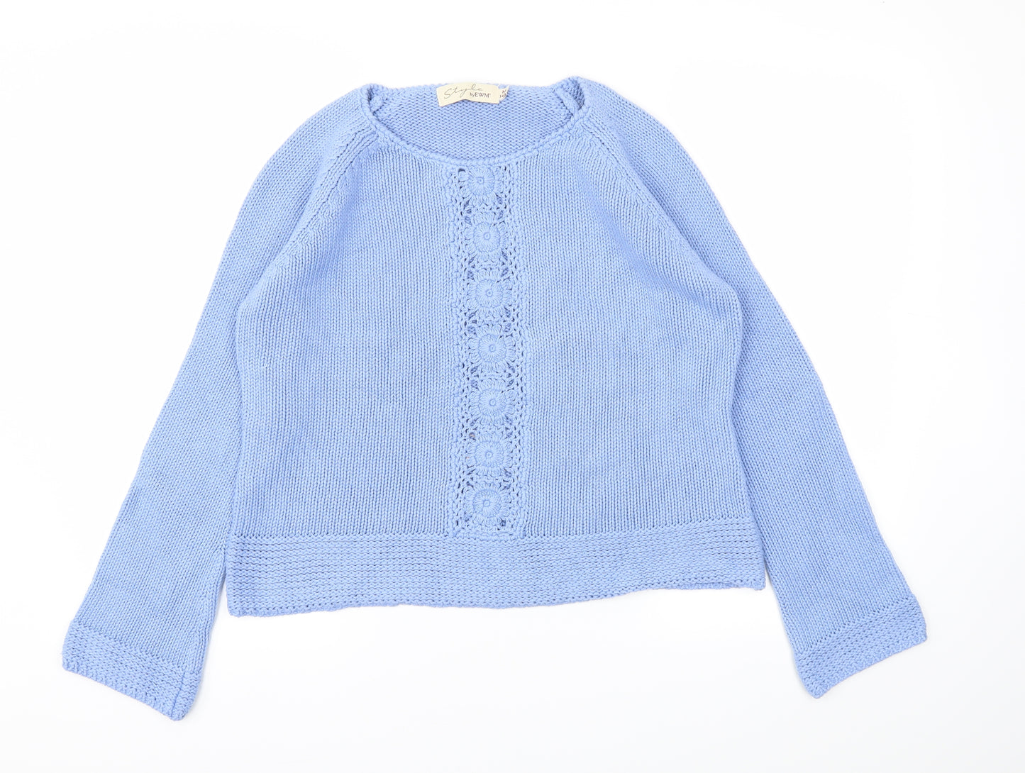 Style Womens Blue   Pullover Jumper Size M