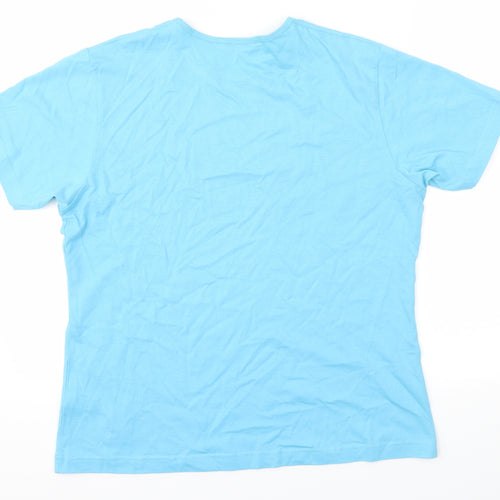 Kustom Kit Womens Blue Houndstooth  Basic T-Shirt Size 14