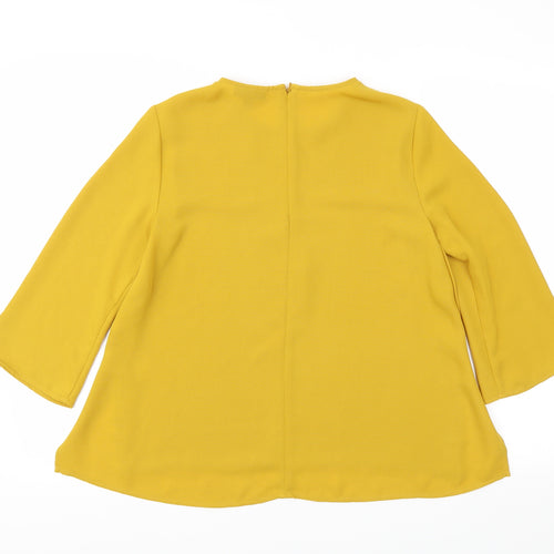 TOPSHOP  Womens Yellow   Basic Blouse Size 6