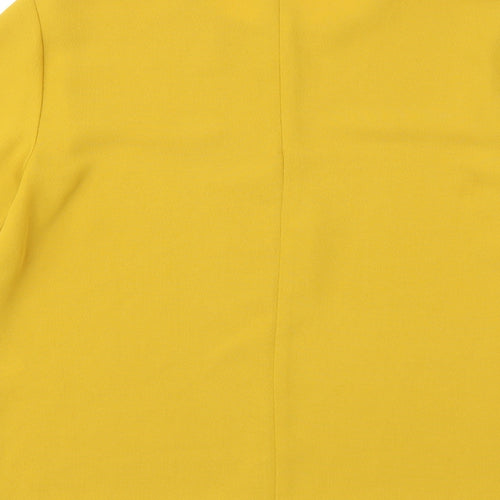 TOPSHOP  Womens Yellow   Basic Blouse Size 6