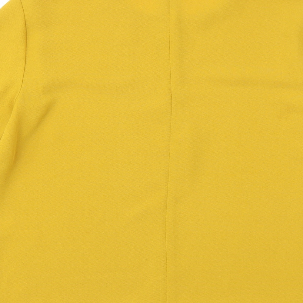 TOPSHOP  Womens Yellow   Basic Blouse Size 6