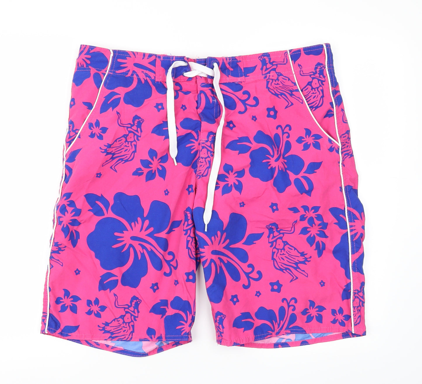 Active Mens Purple Floral  Sweat Shorts Size L