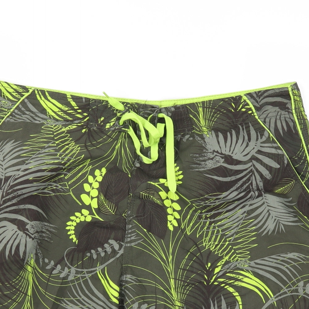 SACTIVE  Mens Brown Floral  Sweat Shorts Size 36 - Stretch waistband