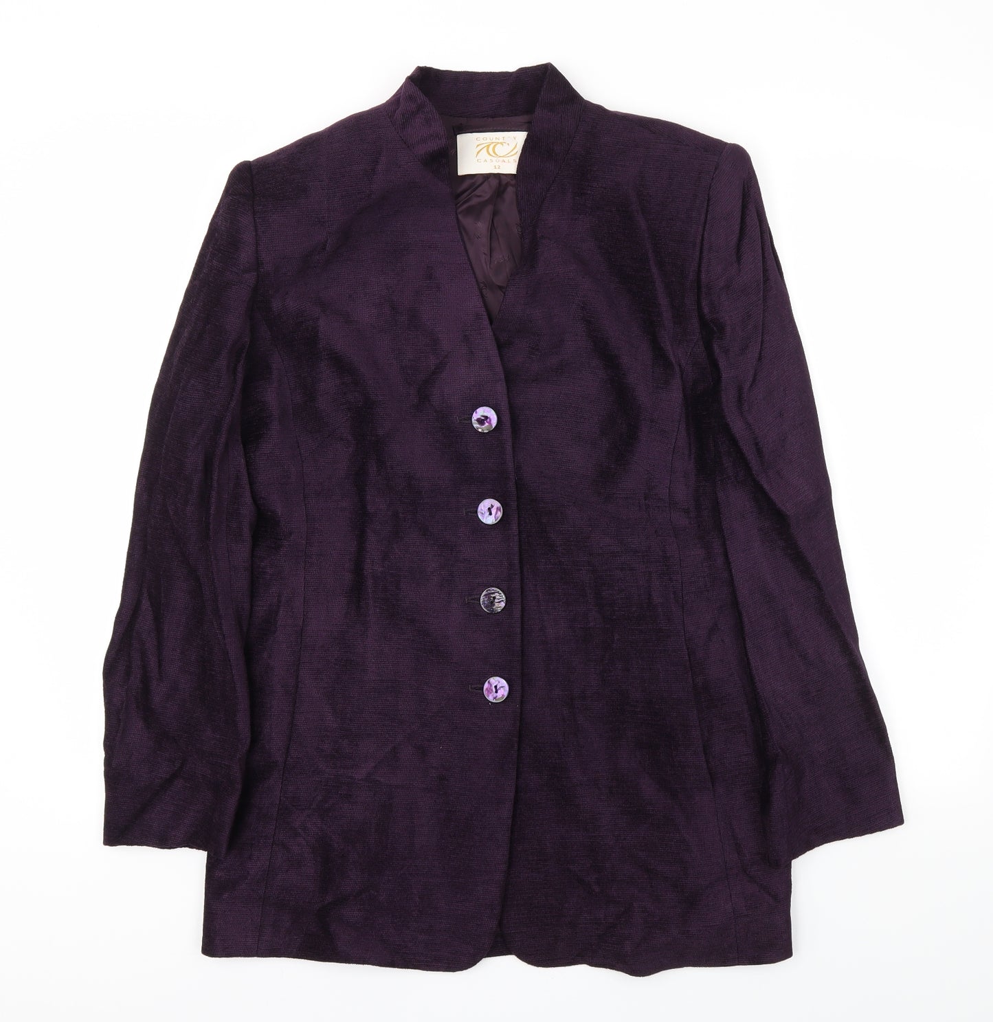 Country Casuals Womens Purple   Jacket Blazer Size 12