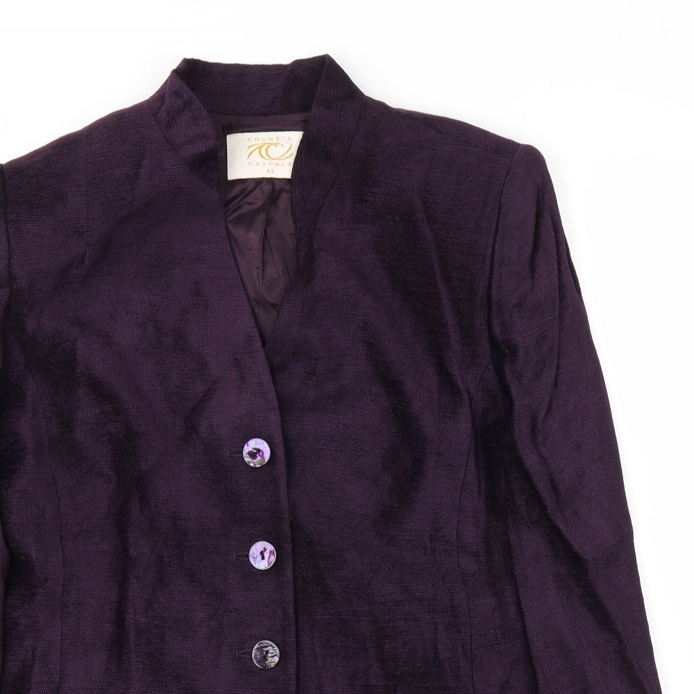 Country Casuals Womens Purple   Jacket Blazer Size 12