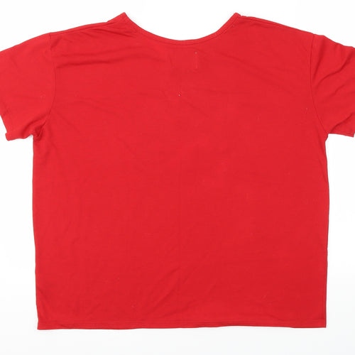 Matalan Womens Red   Top Pyjama Top Size L