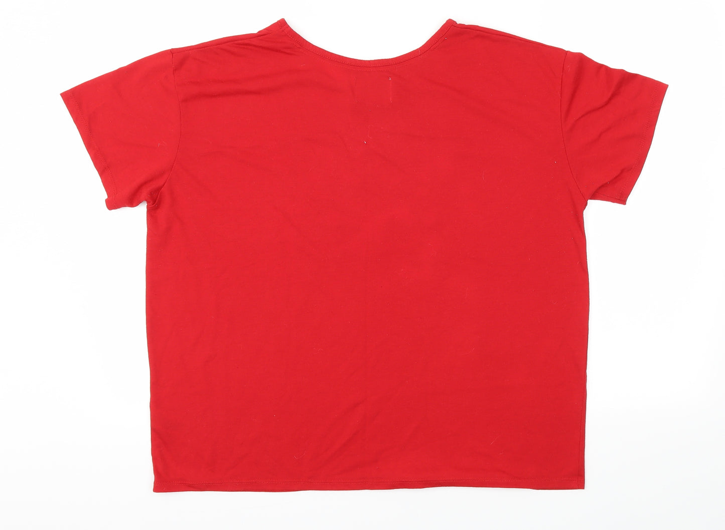 Matalan Womens Red   Top Pyjama Top Size L