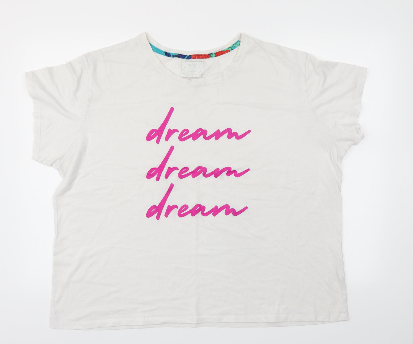 Matalan Womens White   Top Pyjama Top Size XL