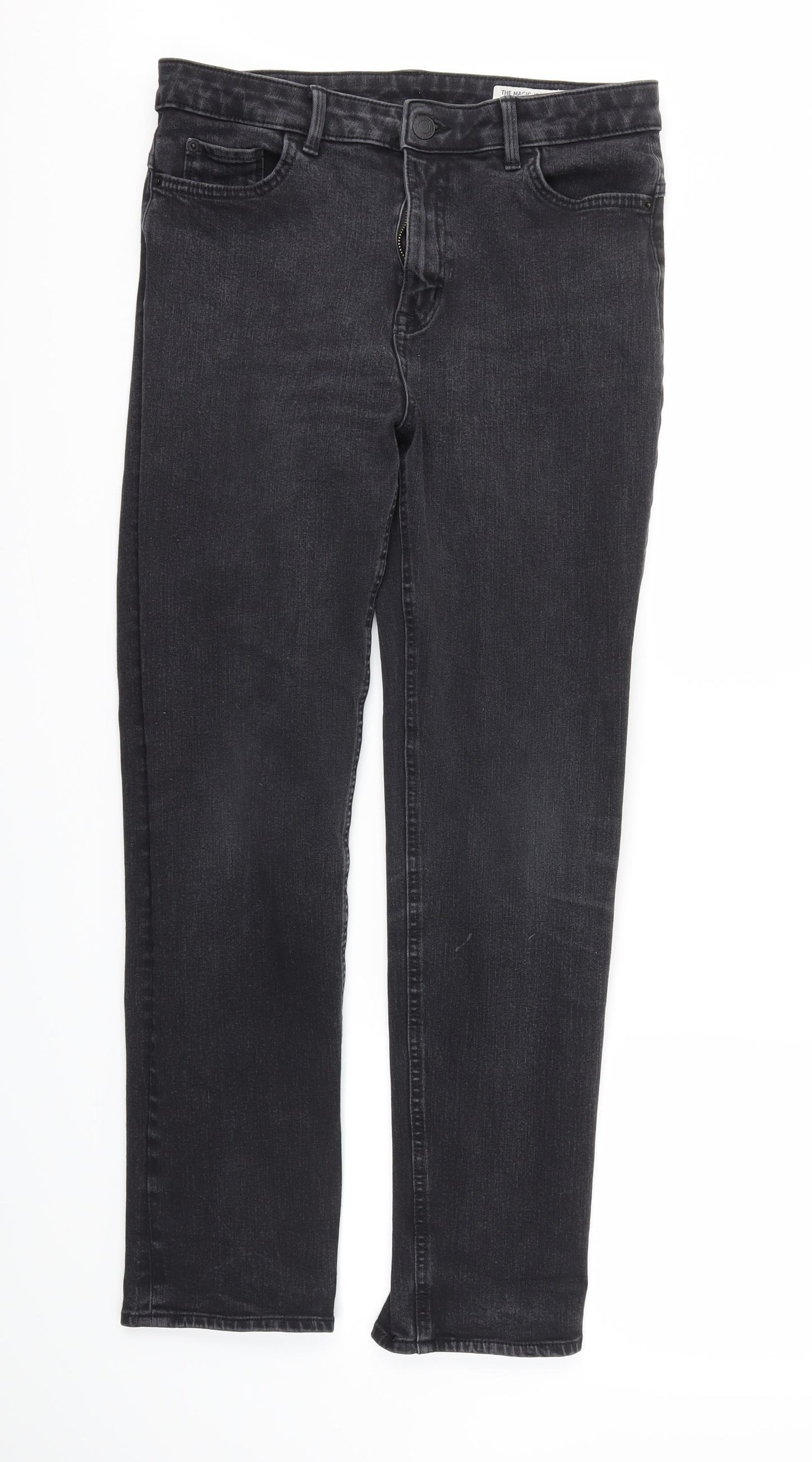 M&S Womens Black   Straight Jeans Size 14 L30 in