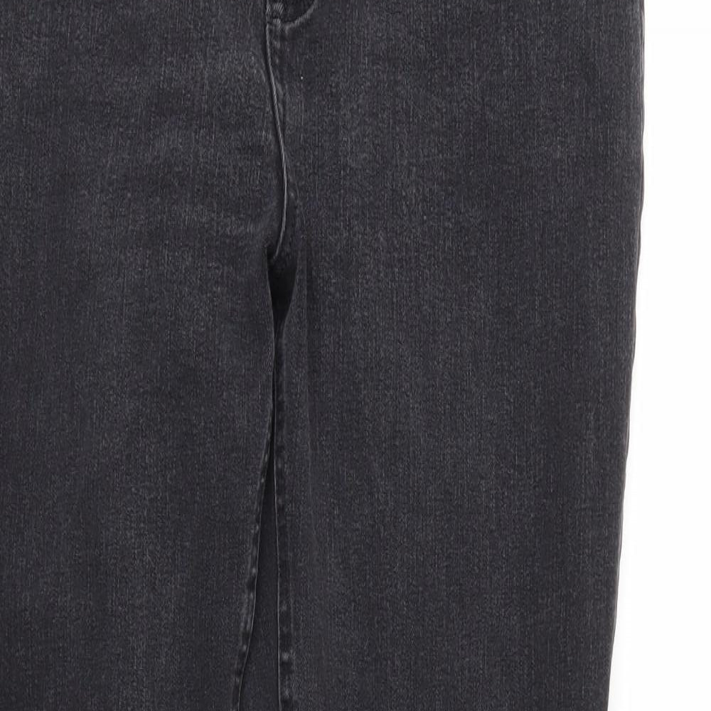 M&S Womens Black   Straight Jeans Size 14 L30 in