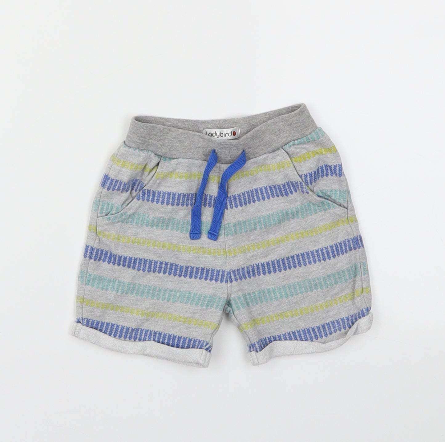 Ladybird Boys Grey Striped  Capri Trousers Size 9-12 Months