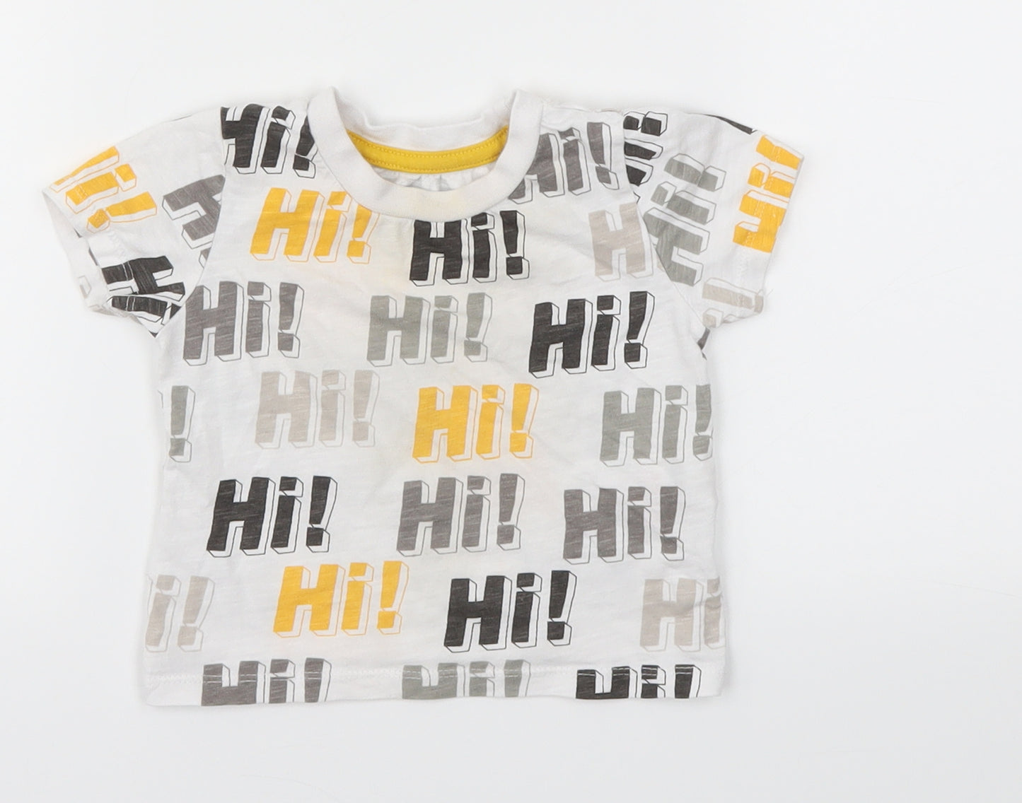 Primark Boys White   Basic T-Shirt Size 9-12 Months