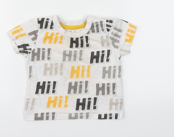 Primark Boys White   Basic T-Shirt Size 9-12 Months