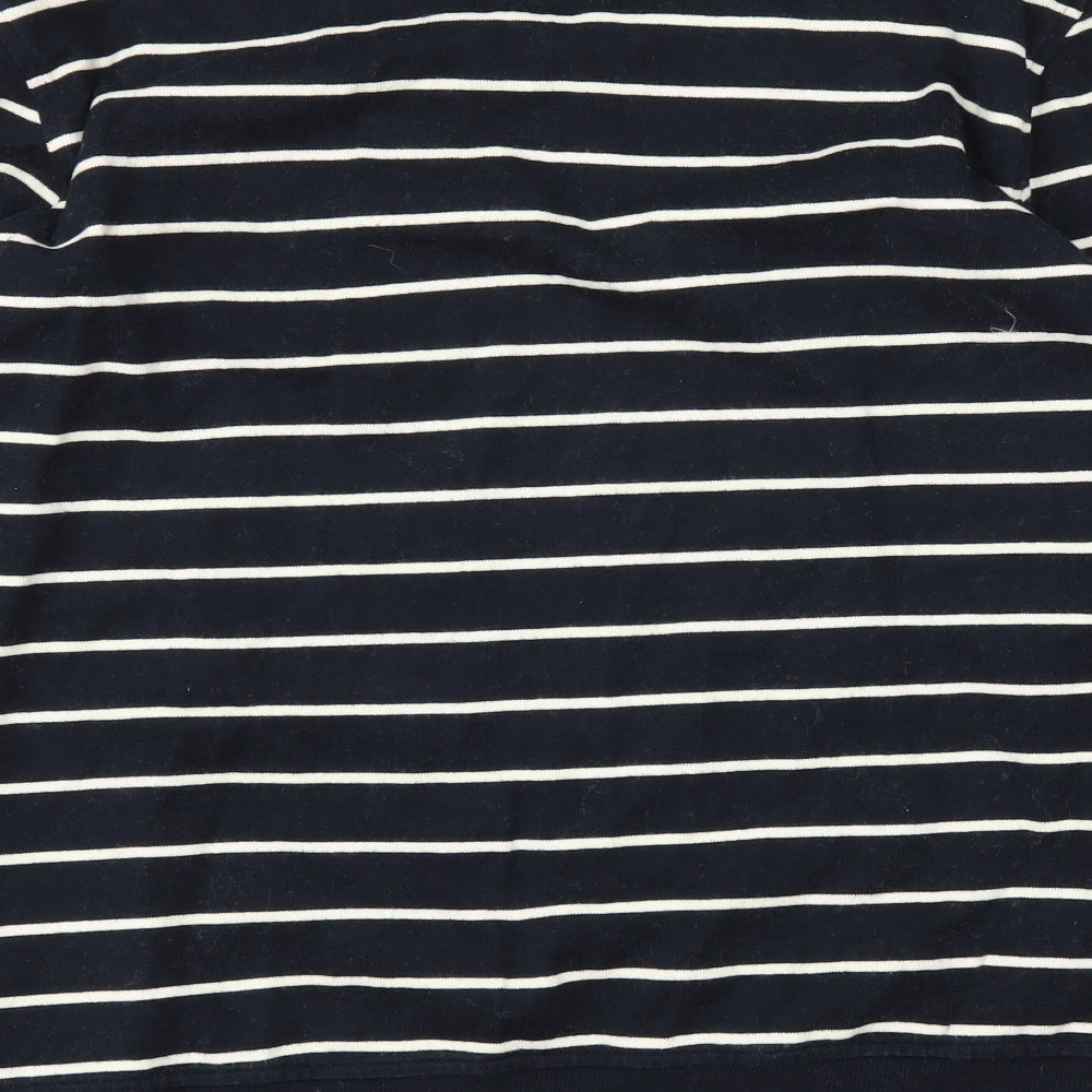 lyle and scott  Mens Blue Striped  Pullover Hoodie Size XL