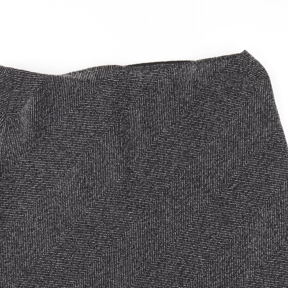 M&S Womens Grey   Flare Skirt Size 14