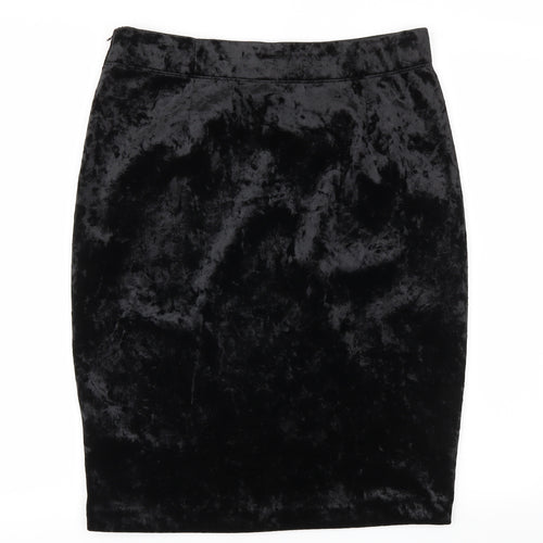 M&S Womens Black   A-Line Skirt Size 14