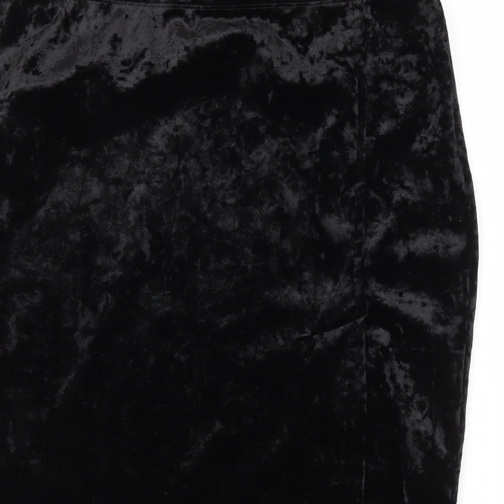 M&S Womens Black   A-Line Skirt Size 14