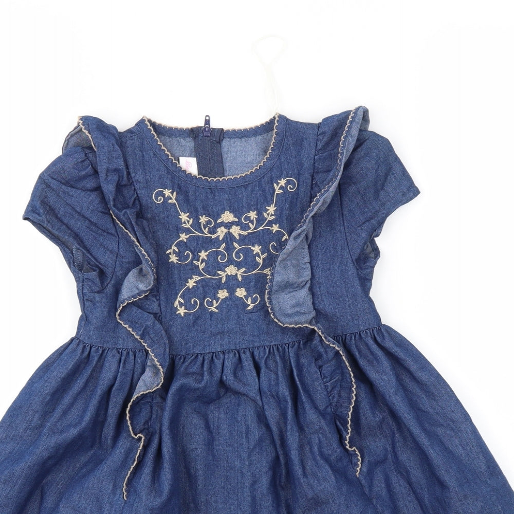 RONNIE JEAN  Girls Blue   Fit & Flare  Size 6 Years