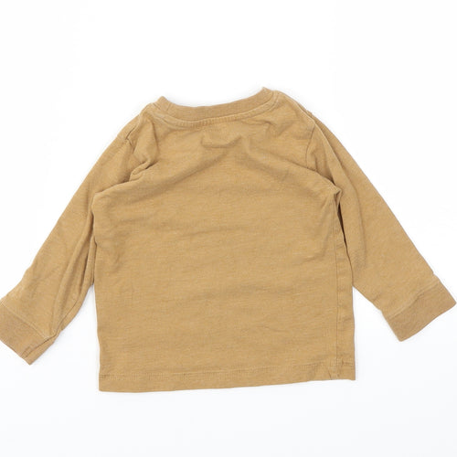 Matalan Boys Brown   Basic T-Shirt Size 9-12 Months