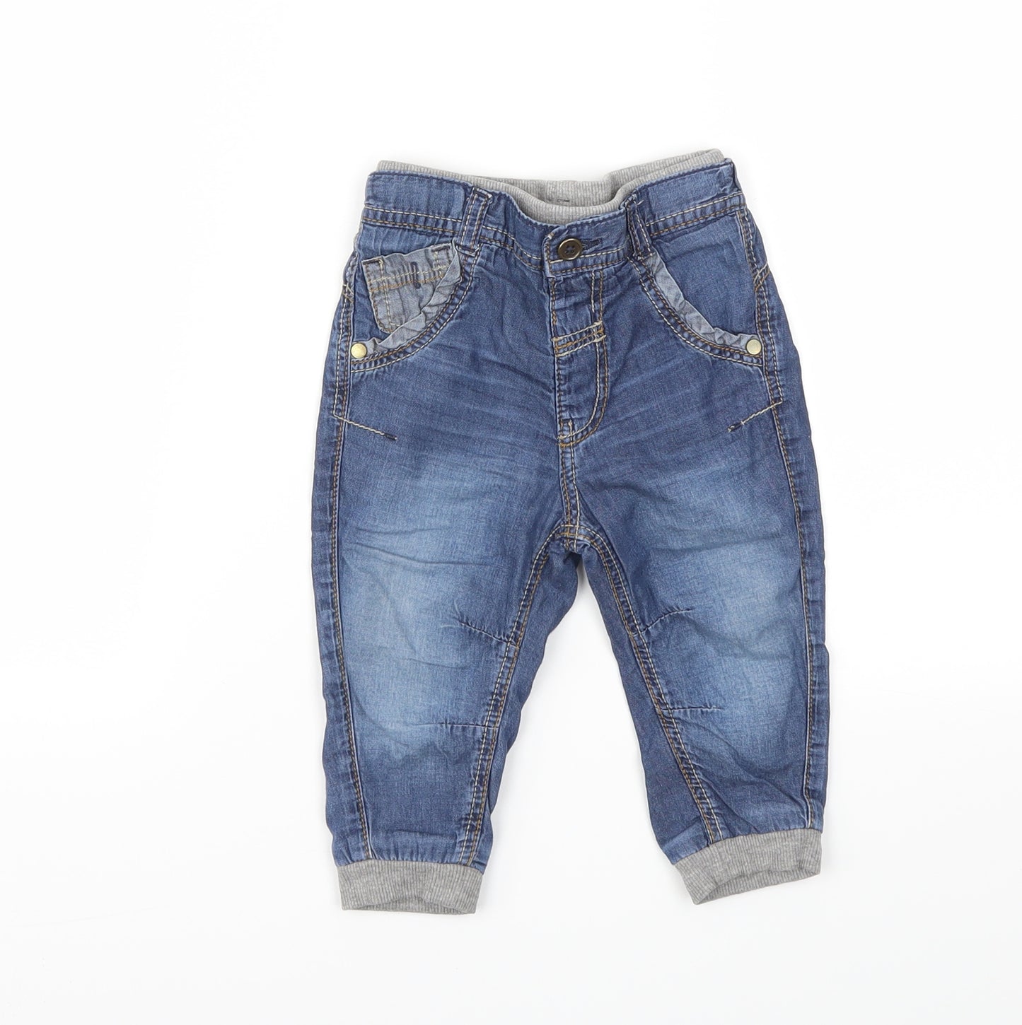 George  Blue   Capri Trousers Size 9-12 Months