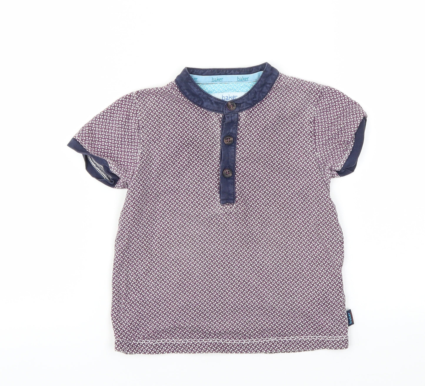 Baker Boys Purple Argyle/Diamond  Basic T-Shirt Size 18-24 Months